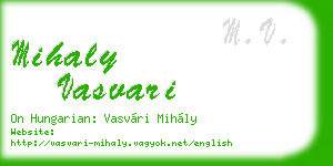 mihaly vasvari business card
